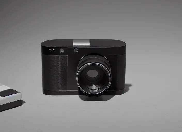 Image similar to minimalism camera designed by Dieter Rams, Naoto Fukasawa, designed by Apple, minimalism, front view