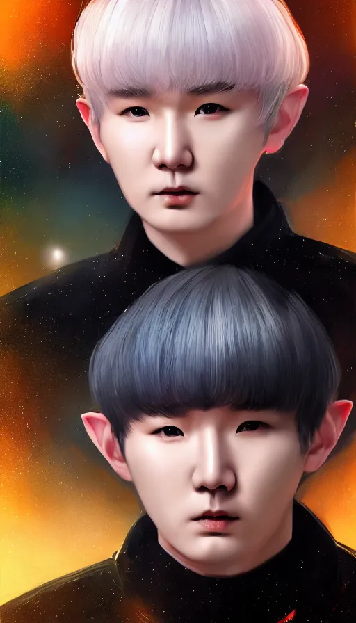 Image similar to MIN YOONGI is Spock+ HYPERDETAILED+ARTSTATION+cgsociety+ 8k HD+STUNNING LIGHTING