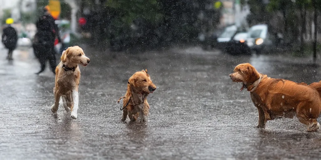 Image similar to photo raining cats and dogs