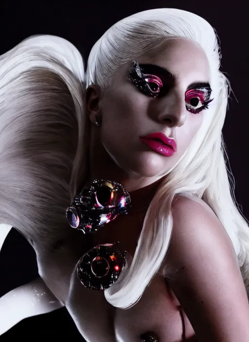 Image similar to lady gaga by nick knight, born this way, born this way album, red weapon 8 k s 3 5, cooke anamorphic / i lenses, highly detailed, cinematic lighting