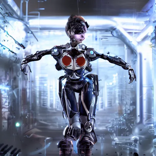 Image similar to young lady cyborg, bioorganic concept