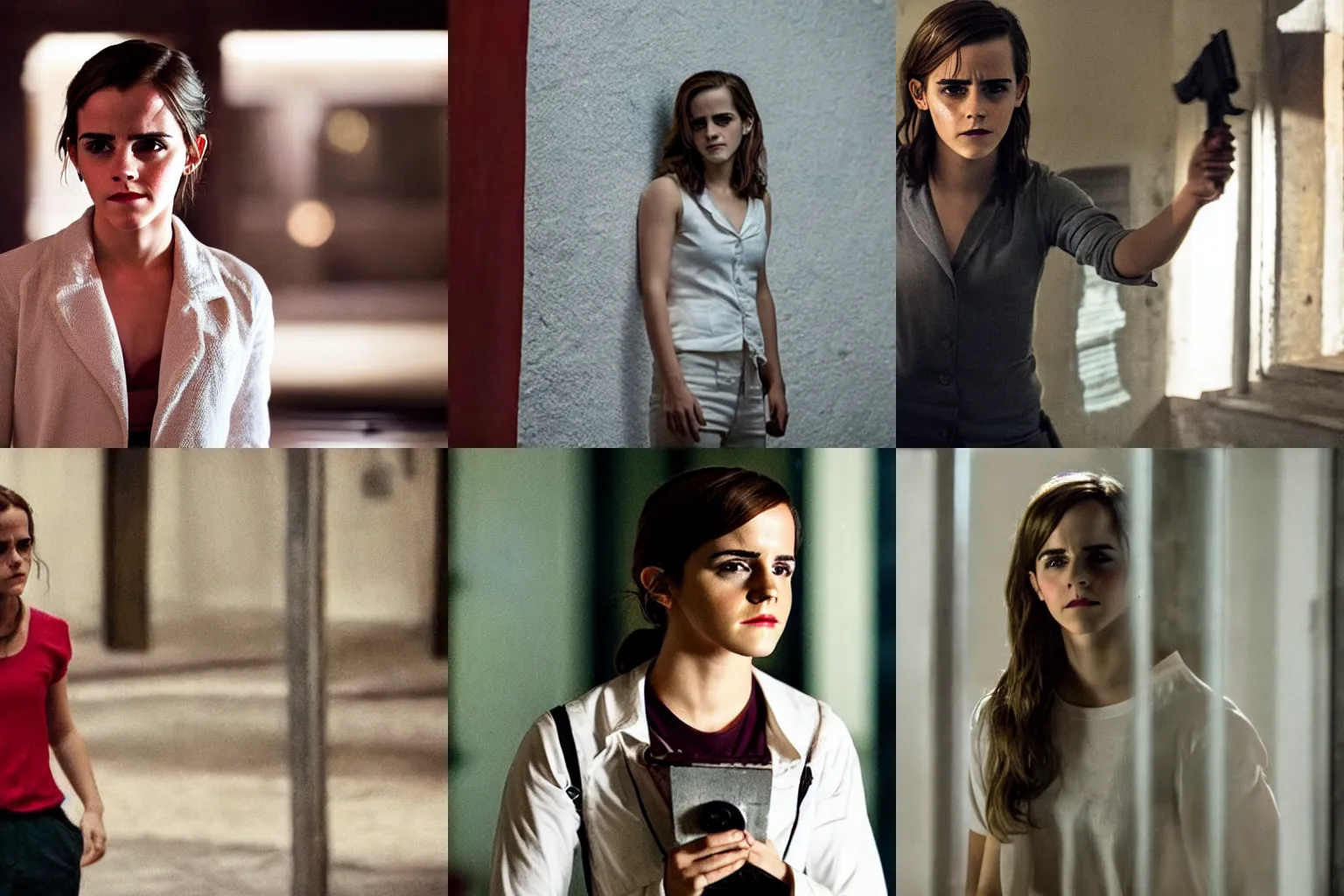 Prompt: Still of Emma Watson in La Casa De Papel