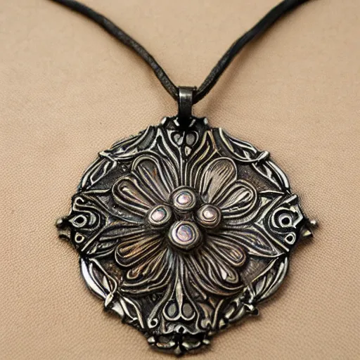 Prompt: seraphim necklace artnouveau style