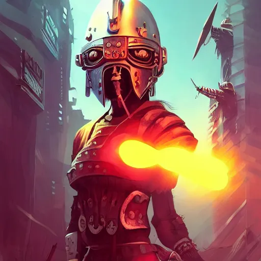 Image similar to cyberpunk viking helmet mask warrior goddess robot ninja fantasy, art gta 5 cover, official fanart behance hd artstation by jesper ejsing, by rhads, makoto shinkai and lois van baarle, ilya kuvshinov, ossdraws