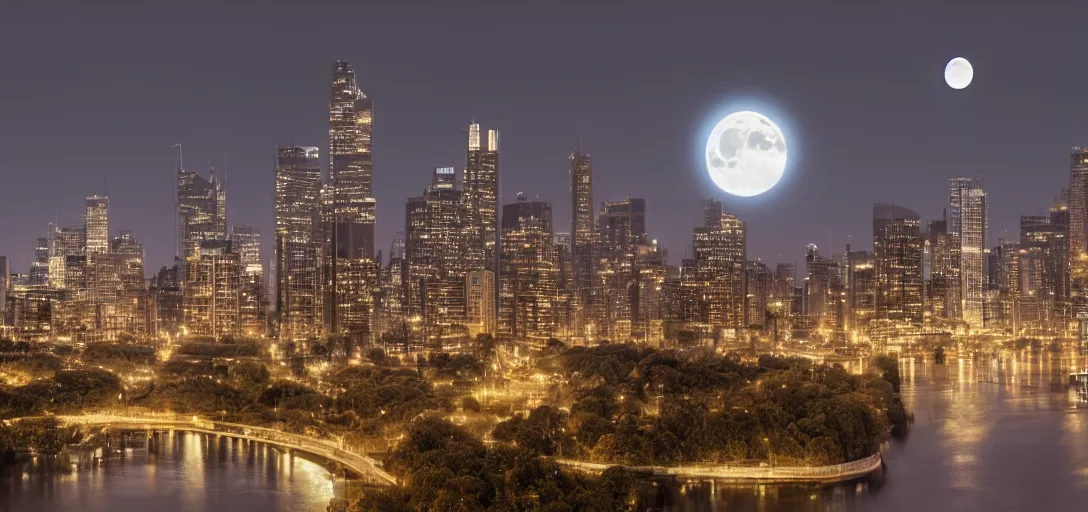 Prompt: moonlight, cityscape, realistic, 8k, high detail, 10 bit colour, hdr