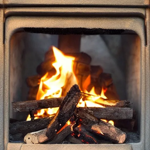 Image similar to “ humans first fire, ultra detailed, cosy, warm ”