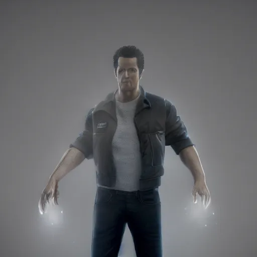 Image similar to A photorealistic of TV Show Invincible Mark Grayson HD Wallpaper, trending on artstation, volumetric lighting, micro details, ray tracing, 8k