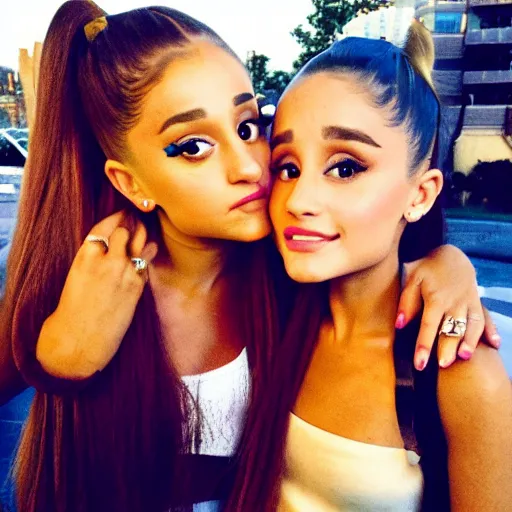 Selfie photograph of Ariana Grande and Ariana Grande, | Stable ...