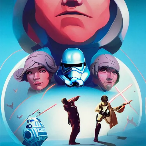 Image similar to face icon stylized minimalist star wars : episode v - the empire strikes back 1 9 8 0, loftis, cory behance hd by jesper ejsing, by rhads, makoto shinkai and lois van baarle, ilya kuvshinov, rossdraws global illumination