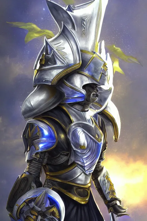 Image similar to helmet armor guardian destiny in witch queen illumination ray tracing hdr fanart arstation by sung choi robot ninja mask and eric pfeiffer and gabriel garza and casper konefal