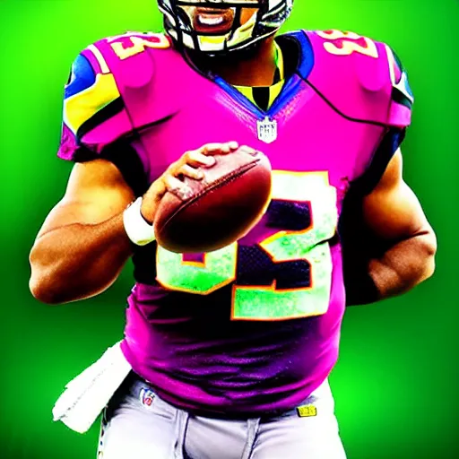 Prompt: league of legends - style portrait of russell wilson, fantasy, bright colors, dramatic, magical