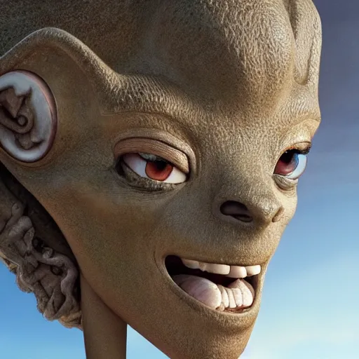 Image similar to Pixar movie about an alien invasion Ancient Athens, UFOs, portrait, intricate, 8k highly professionally detailed, HDR, CGsociety