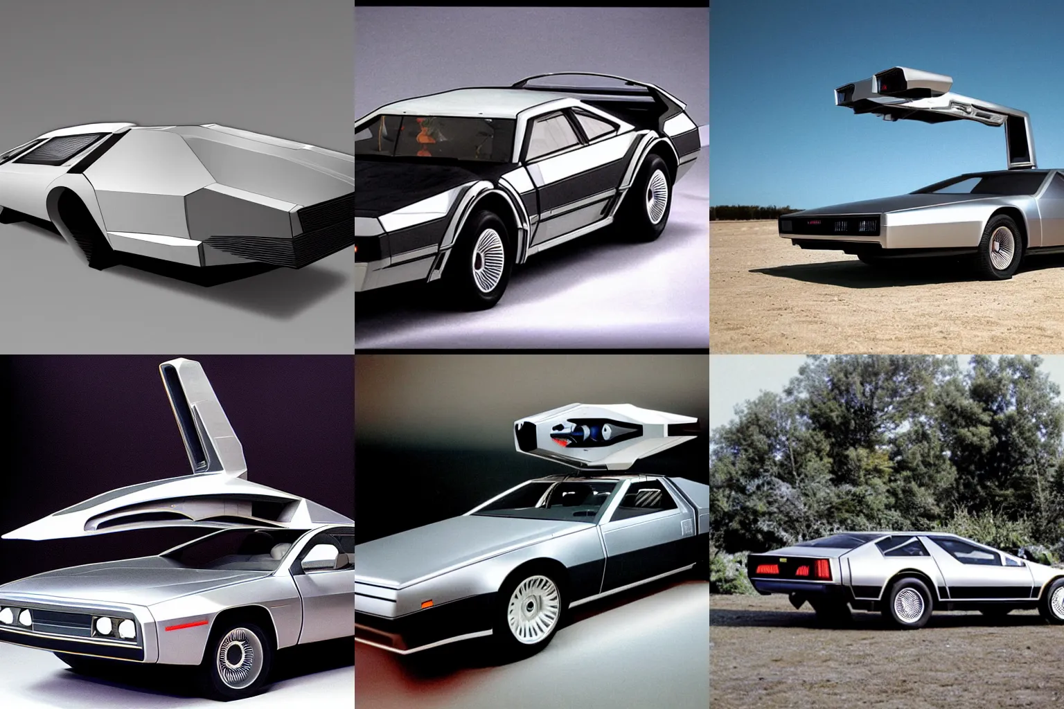 Prompt: A spaceship, designed by John Zachary DeLorean