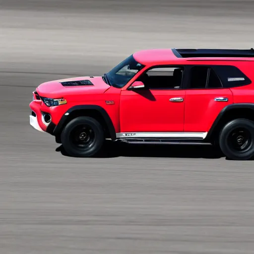 Image similar to GT4 4Runner black plain livery simple mono color, racing on track photo 2022