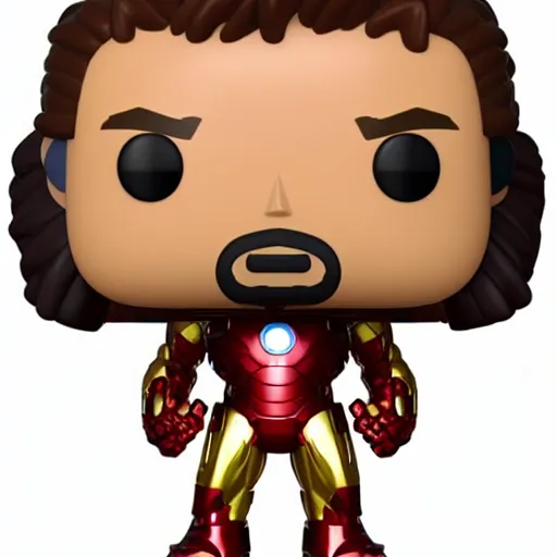 Image similar to iron man as funko pop toy