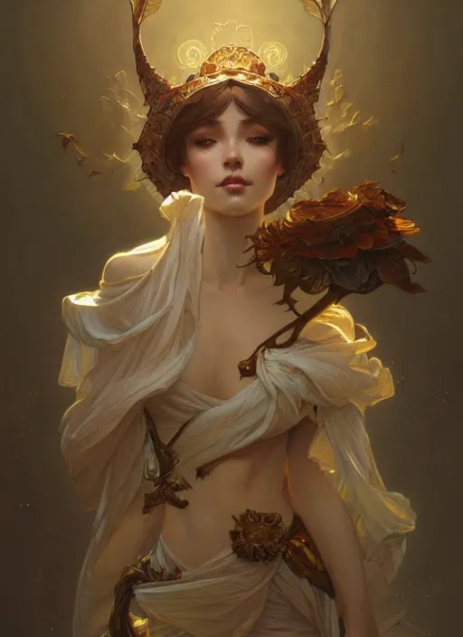 Image similar to cute anthropomorphic, fantasy, intricate, elegant, highly detailed, digital painting, artstation, concept art, wallpaper, smooth, sharp focus, illustration, art by artgerm and greg rutkowski and alphonse mucha