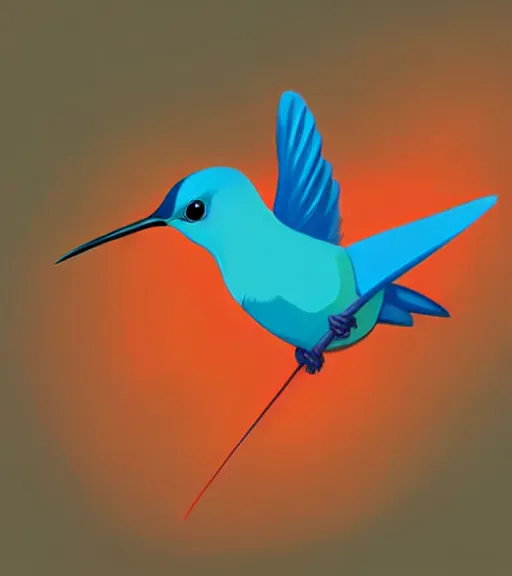 Image similar to icon stylized minimalist hummingbird, loftis, cory behance hd by jesper ejsing, by rhads, makoto shinkai and lois van baarle, ilya kuvshinov, rossdraws global illumination