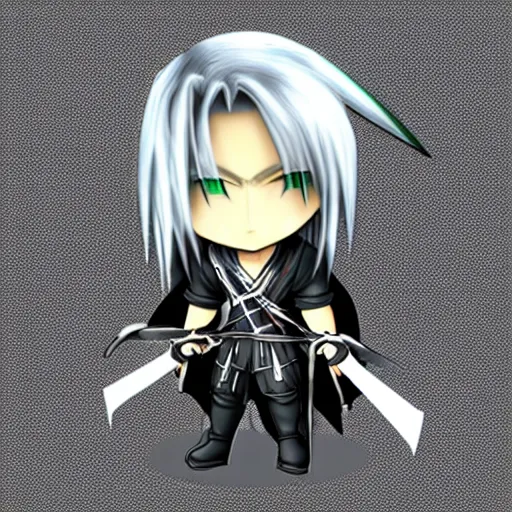 Image similar to chibi Sephiroth from Final Fantasy