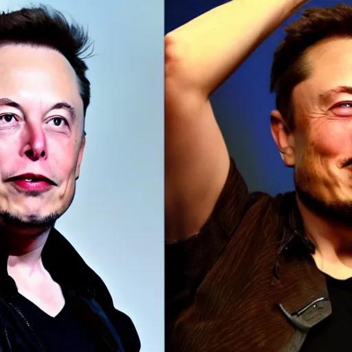 Image similar to elon musk with face of scarlet johanson