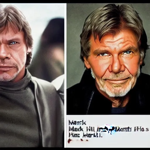 Prompt: mark hamill mixed with harrison ford