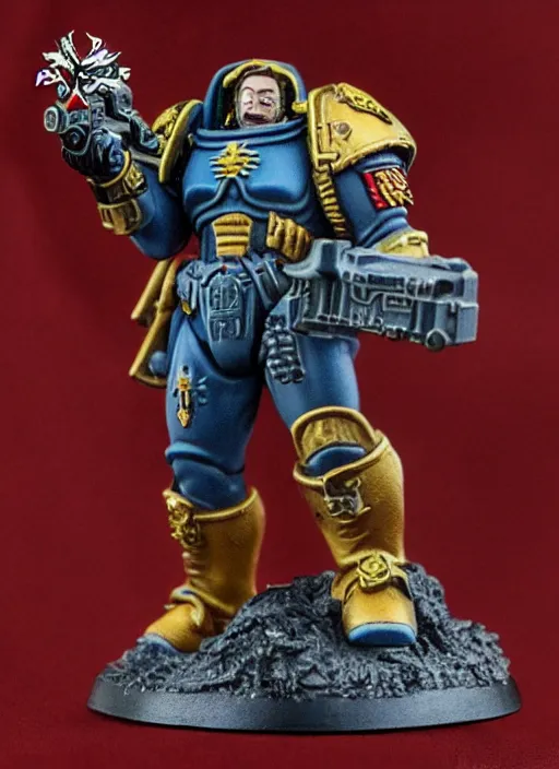 Prompt: 8 0 mm resin detailed miniature of a warhammer 4 0 k space marine with wonder woman armor, product introduction photos, 4 k, full body,