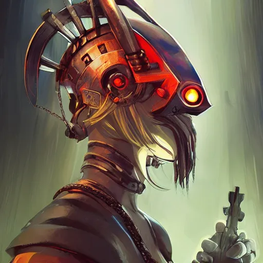 Image similar to cyberpunk viking helmet mask warrior goddess robot ninja fantasy, art gta 5 cover, official fanart behance hd artstation by jesper ejsing, by rhads, makoto shinkai and lois van baarle, ilya kuvshinov, ossdraws