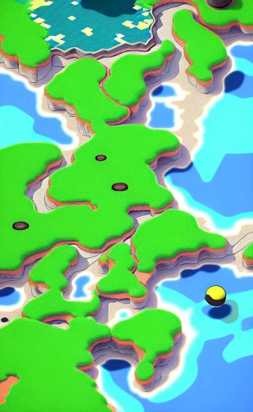 Image similar to pokemon overworld map of ohio, octane render, trending on artstation, intricate detail