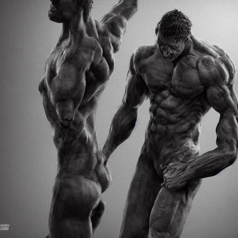 Image similar to a single muscular man wearing torn clothes, looking to the right, profile picture, hyperrealistic, concept art, octane render, unreal engine 5, trending on artstation, high quality, highly detailed, 8 k, dramatic lighting, cinematic, high coherence, anatomically correct, five fingers, digital art, seductive, black and white
