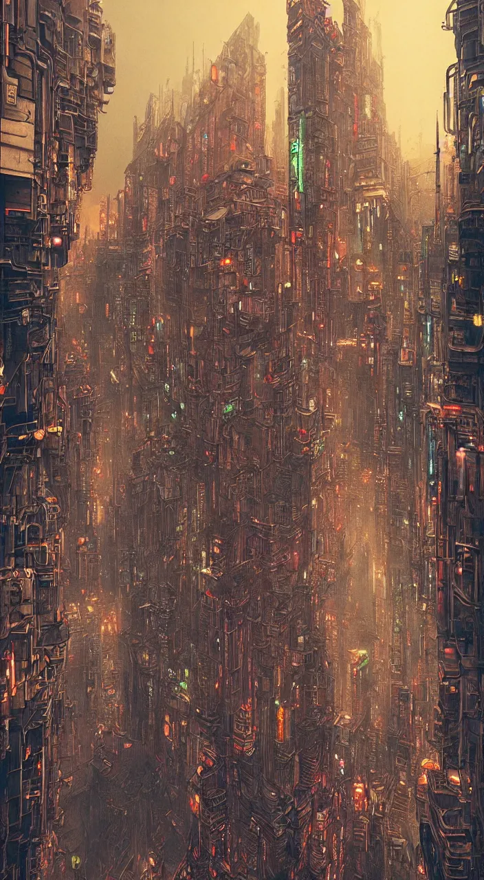 Prompt: cyberpunk city streets with renaissance architecture, cinematic neon lighting, hyper detailed, hyper realistic, in the style of beksinski