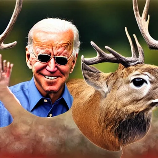 Image similar to joe biden with the body of a deer