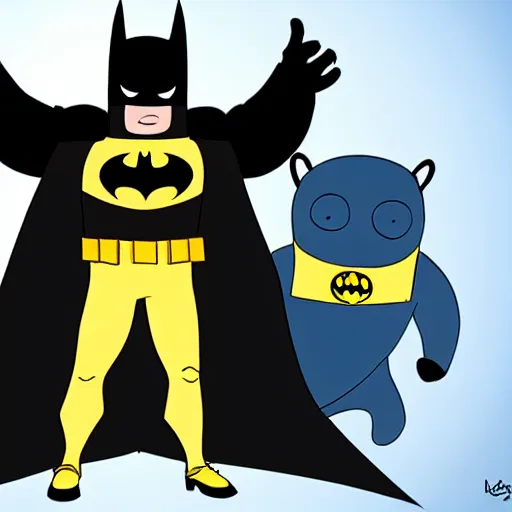 Prompt: batman as adventure time character
