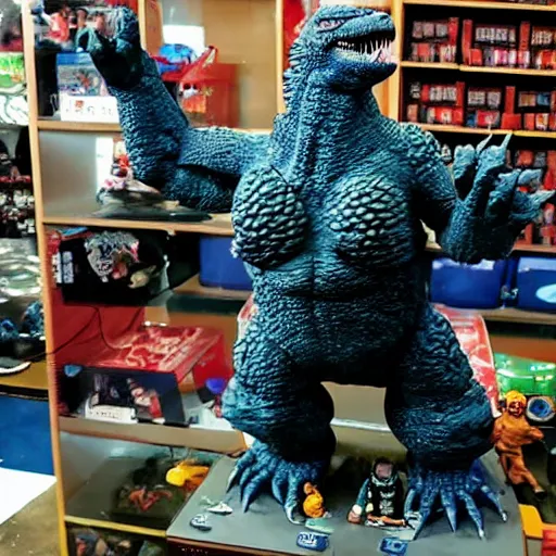 Image similar to godzilla as a sofubi toys