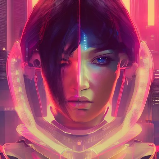 Prompt: beautiful portrait of a niko bellicl, art by wlop and artgerm and liam wong, cyberpunk, neon, intricate details, trending on artstation, sharp focus, caustics, octane render, radiant light, 4 k