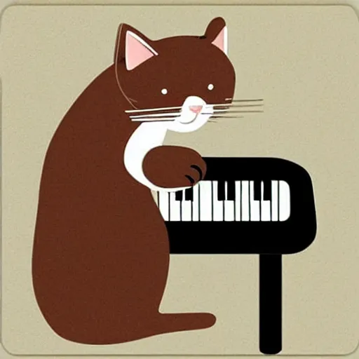 Prompt: cute cat playing piano
