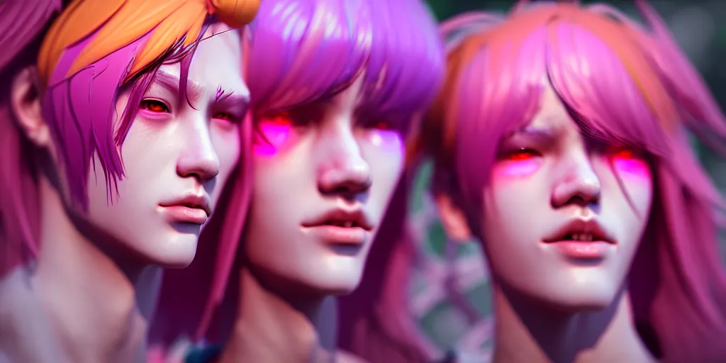 Prompt: Photorealistic people at love parade by KDA and Sam Yang, trending on artstation