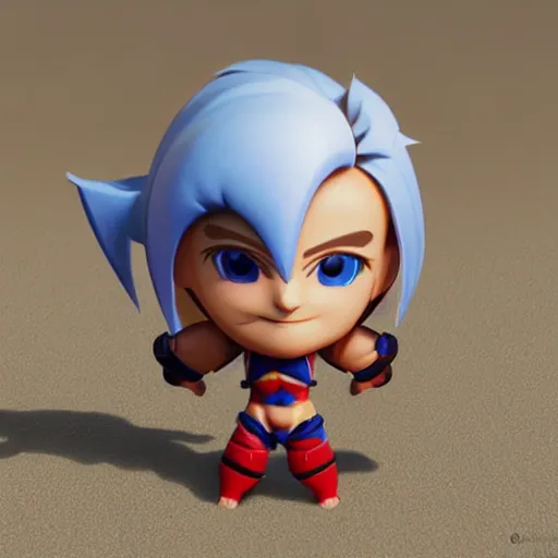 Prompt: plastic toy cute chibi figurine of vega from street fighter, blender, unreal engine, concept art, octane render, highly detailed, smooth, sharp focus