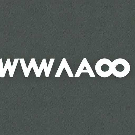 Prompt: a logo design that says waio