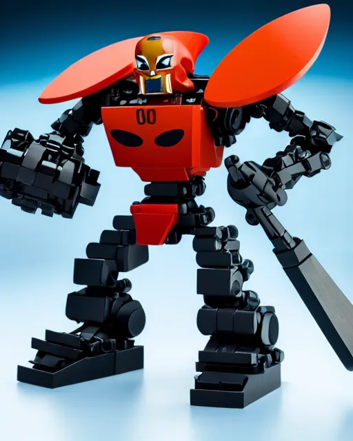 Prompt: photo of official lech!!! wałesa!!! with a small! moustache! bionicle!!!, 4 k, product photography, high quality