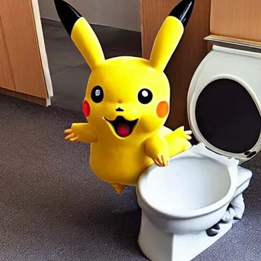 Image similar to a toilet Pikachu