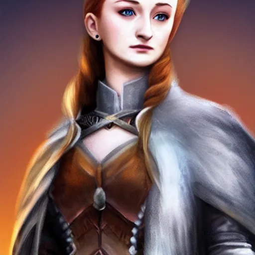 Prompt: sansa stark as a final fantasy character