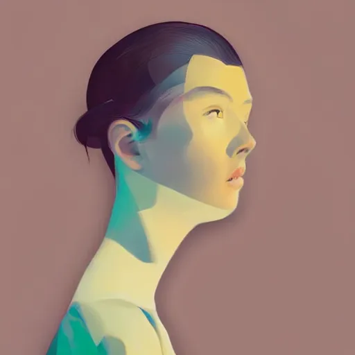 Prompt: portrait beautiful futuristic girl, australian outback, gum trees, digital art, pop art by hsiao - ron cheng