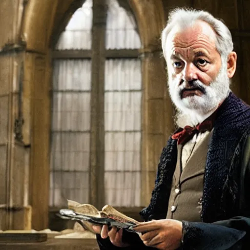 Image similar to bill murray plays dumbledore in harry potter