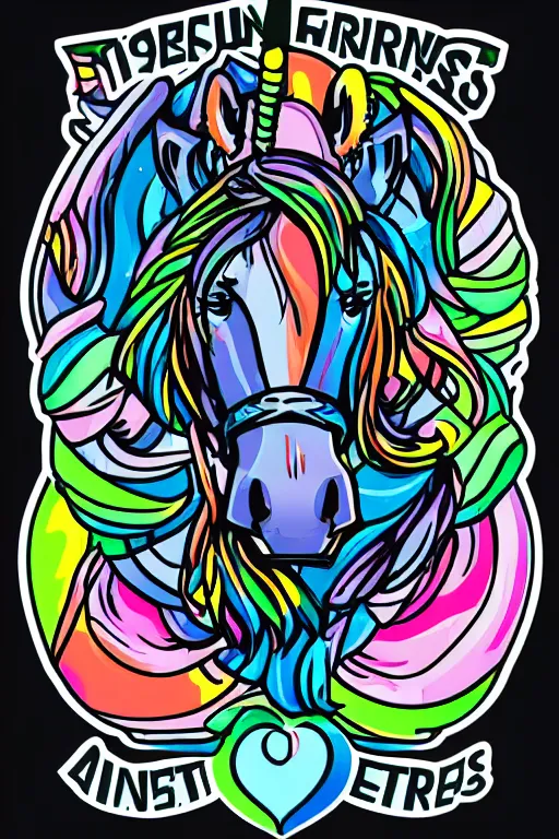 Image similar to A unicorn fitness coach, sticker, portrait, highly detailed, colorful, illustration, smooth and clean vector curves, no jagged lines, vector art, smooth