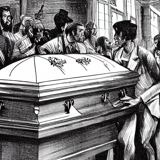 Image similar to a funeral for my hopes and dreams