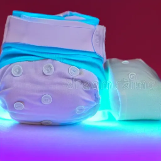 Prompt: a baby diaper with subtle rgb lights, stock photo