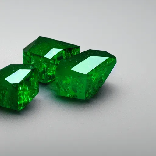 Prompt: Emerald crystals natural gemstone, 8k, rendred in redshift, trading on artstation