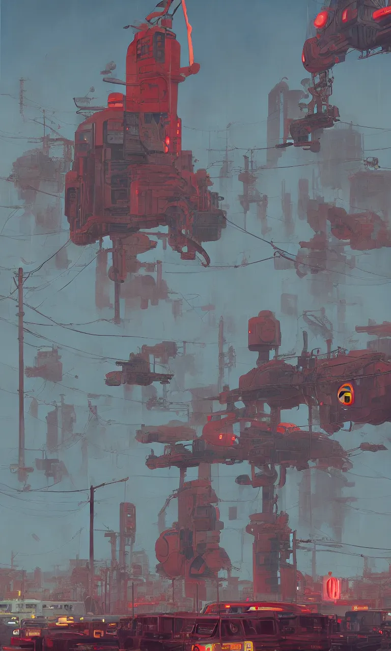 Image similar to akira, by simon stalenhag