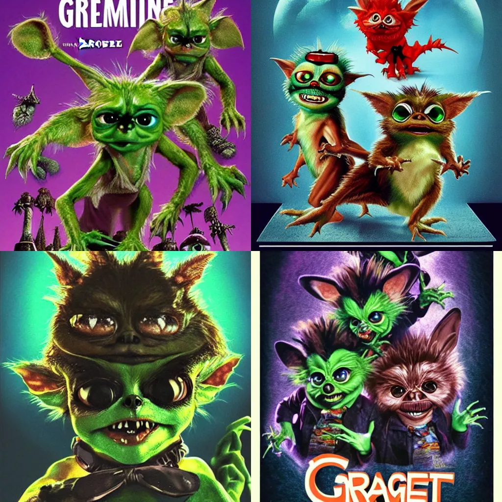 Prompt: /imagine prompt: gremlins movie poster photorealistic