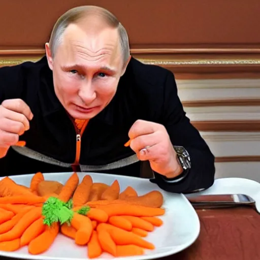 Image similar to putin eating a carrot