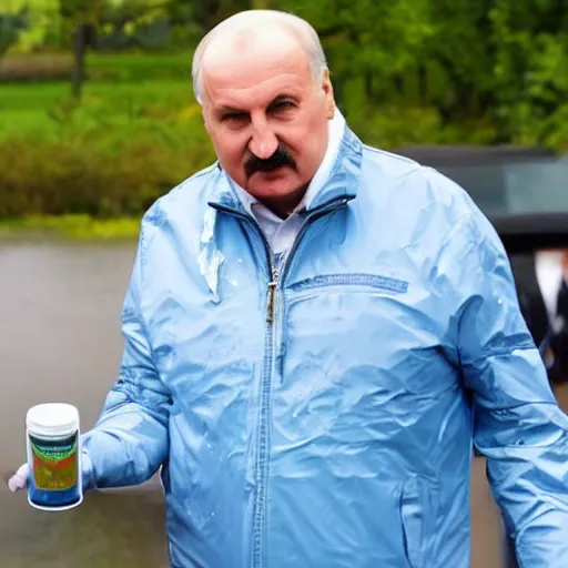 Image similar to Alexander Lukashenko with drip